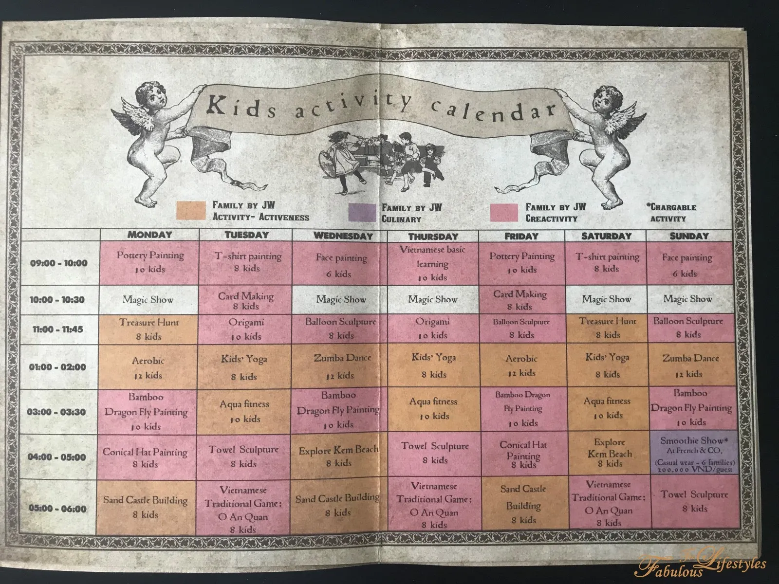 Kids' Activity Schedule