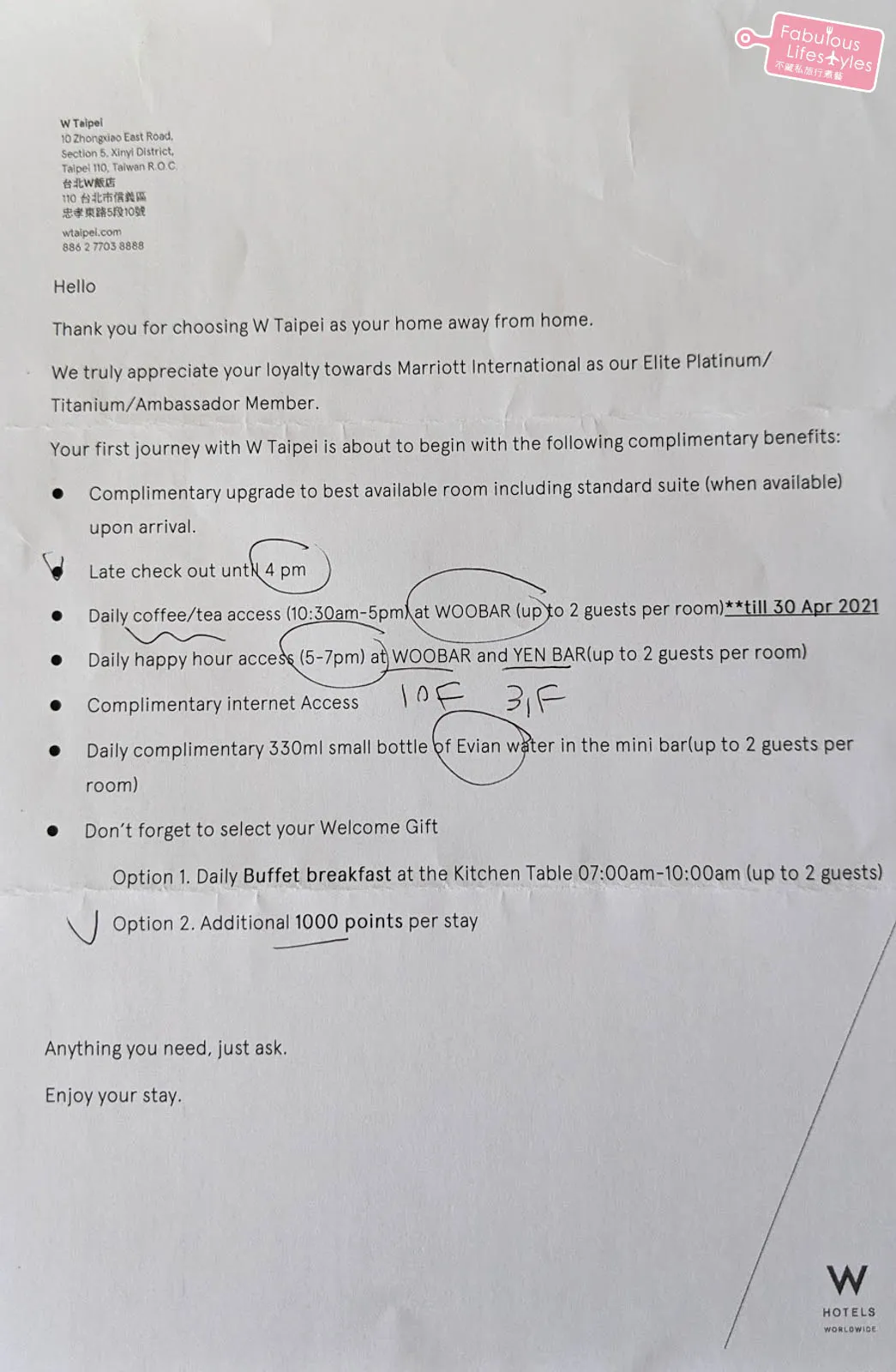 Marriott Bonvoy Platinum Elite Benefits